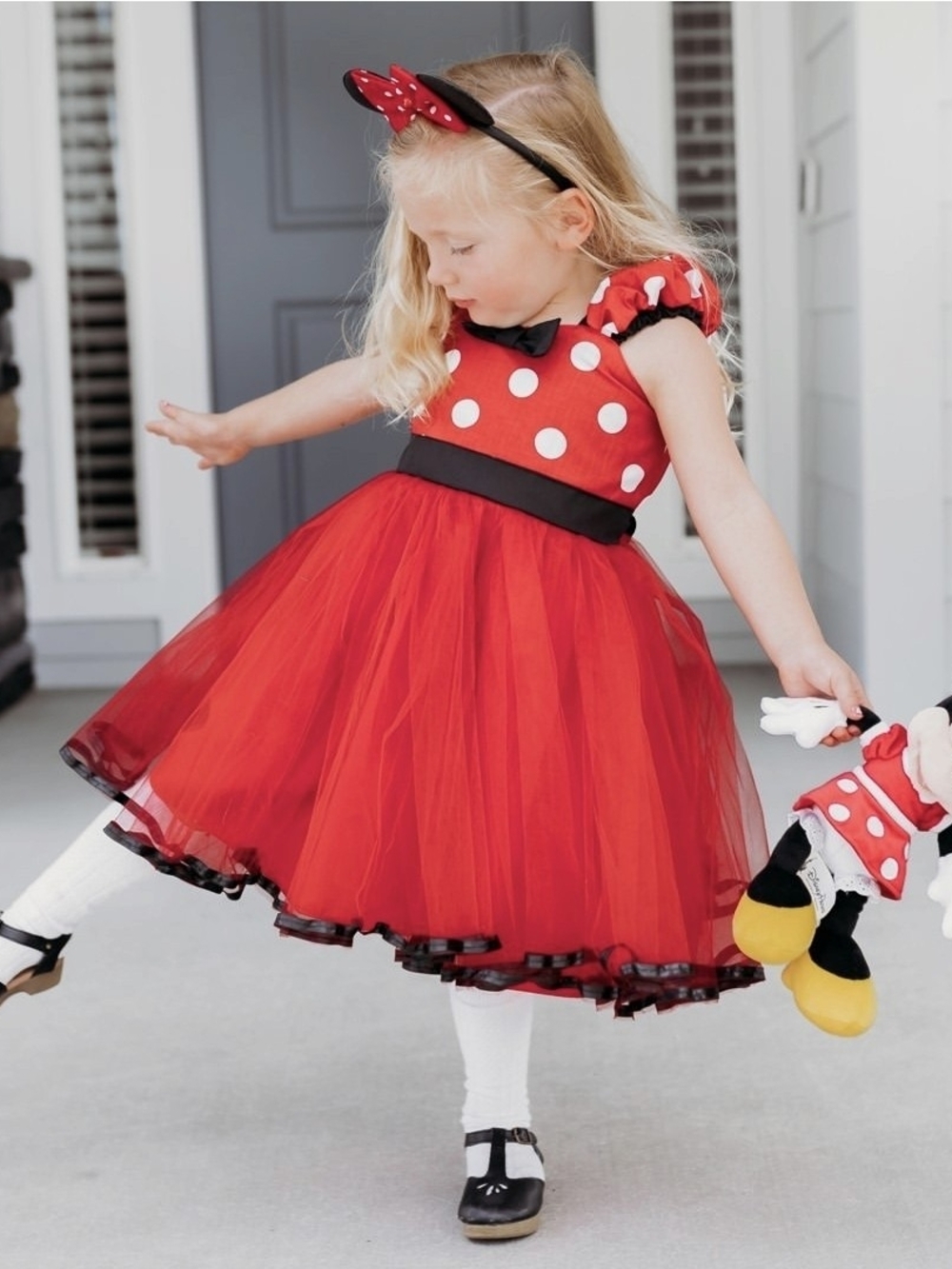 Minnie Mouse Toddler Girls Halloween Costume Size 18/24m Red Tutu Dress Handmade
